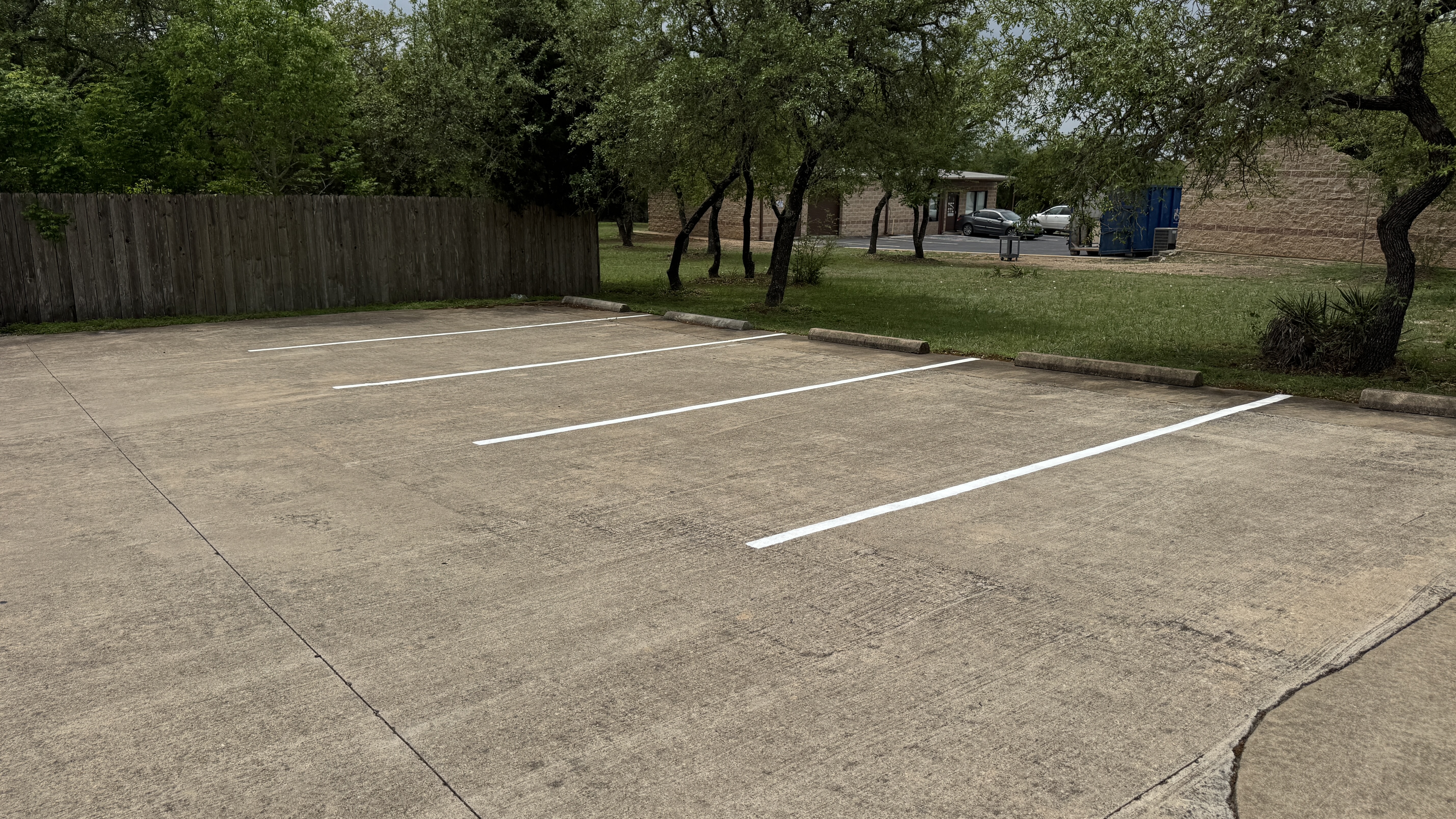 After - fresh parking lines