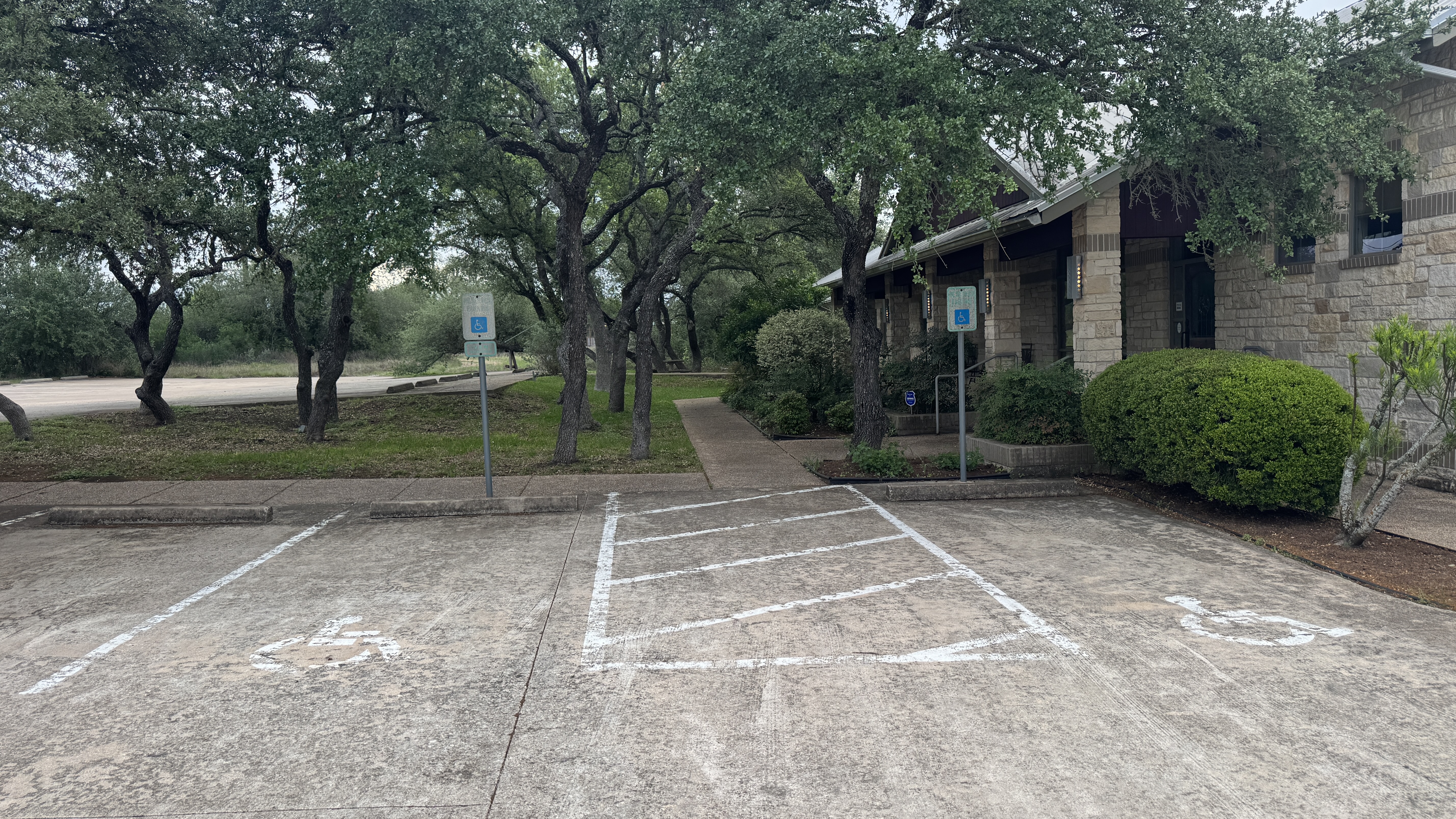 Before - faded ADA markings